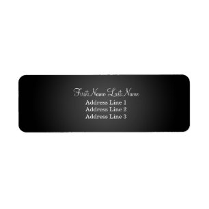 Modern Black Return Address Label