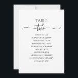 Modern Black Script Table Number 2 Seating Chart<br><div class="desc">Modern and elegant design printed Black White Calligraphy Script Table Number 2 Seating Chart Cards that can be customised with your text and add each table number card to your cart, one by one. Please click the "Customise it" button and use our design tool to modify this template. Check out...</div>