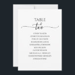 Modern Black Script Table Number 2 Seating Chart<br><div class="desc">Modern and elegant design printed Black White Calligraphy Script Table Number 2 Seating Chart Cards that can be customised with your text and add each table number card to your cart, one by one. Please click the "Customise it" button and use our design tool to modify this template. Check out...</div>