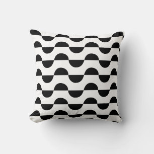 Modern Black Semi-circle pattern Cushion