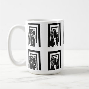 Modern Black Silhouette Unity Design Coffee Mug