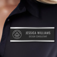 Modern Black Silver Business Logo