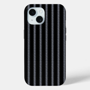 Modern Black & Silver Glitter iPhone 15 Case