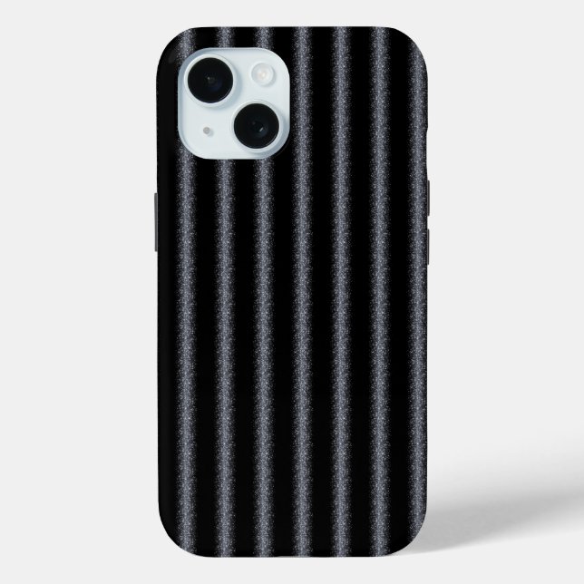 Modern Black & Silver Glitter  Case-Mate iPhone Case (Back)