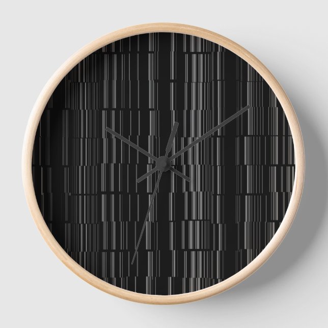  Modern Black Silver White Clock (Front)