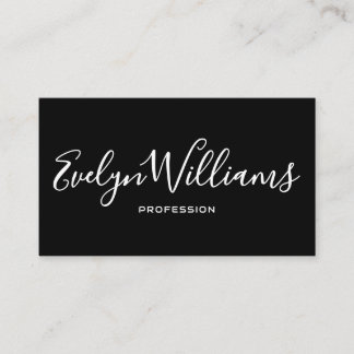 Modern Black Simple Business Card
