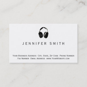 Modern Black Simple Music Business Card