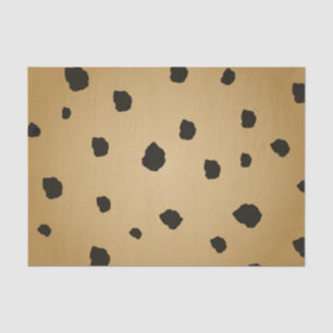 Modern Black Spot Goldenrod Gold Beige Tan Party Tissue Paper