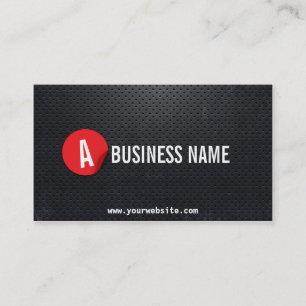 Modern Black Steel Cement Contractor Business Card