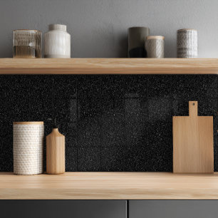 Modern Black Stone with White Specks Tile