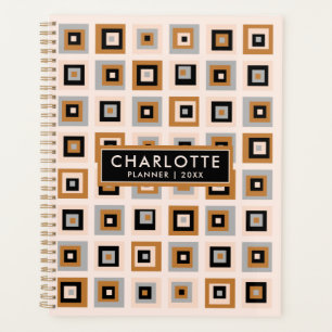 Modern Black Terracotta Squares 2023 Planner