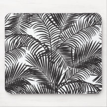 Modern black tropical palm trees pattern