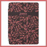 Modern Black, Warm Red Teardrop Pattern iPad Air Cover<br><div class="desc">Modern black and warm red teardrop pattern.</div>