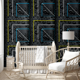 Modern Black Water Drops Moisture Wallpaper