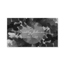 Modern Black Watercolor Abstract Elegant Cool