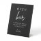 Modern Black Wedding Open Bar Table Sign