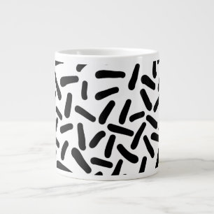 Modern Black & White Abstract Pattern Jumbo Mug
