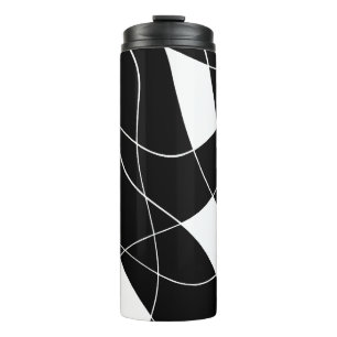 modern Black &white abstract pattern Thermal Tumbler