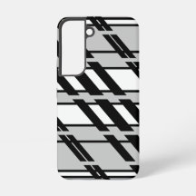 Modern Black White Abstract Skyline Pattern