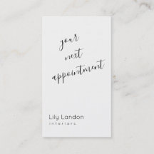 Modern Black & White Appointment