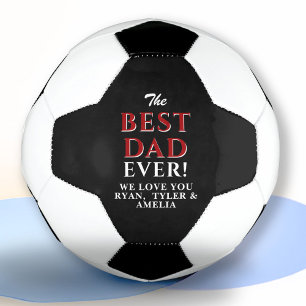 Modern Black White Best Dad Ever Father`s Day Football
