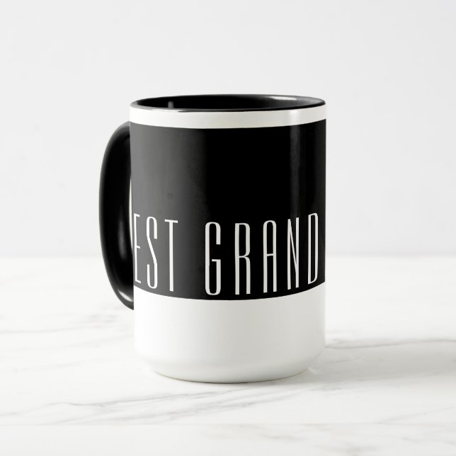 Modern Black & White Best GRANDAD Ever Travel Mug (Front Left)