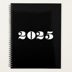 Modern black white bold typography custom year planner
