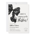Modern Black & White Bow 40th Birthday