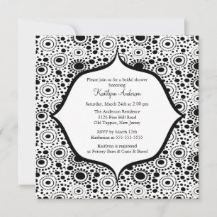 Modern Black & White Bridal Shower Invitation