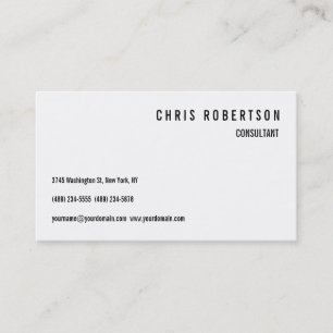 Modern Black White Business Card