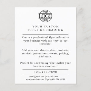 Modern Black & White Business Logo Promotional Flyer