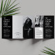 Modern Black & White Business Trifold Brochure