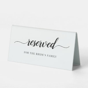 Modern Black & White Calligraphy Wedding Reserved