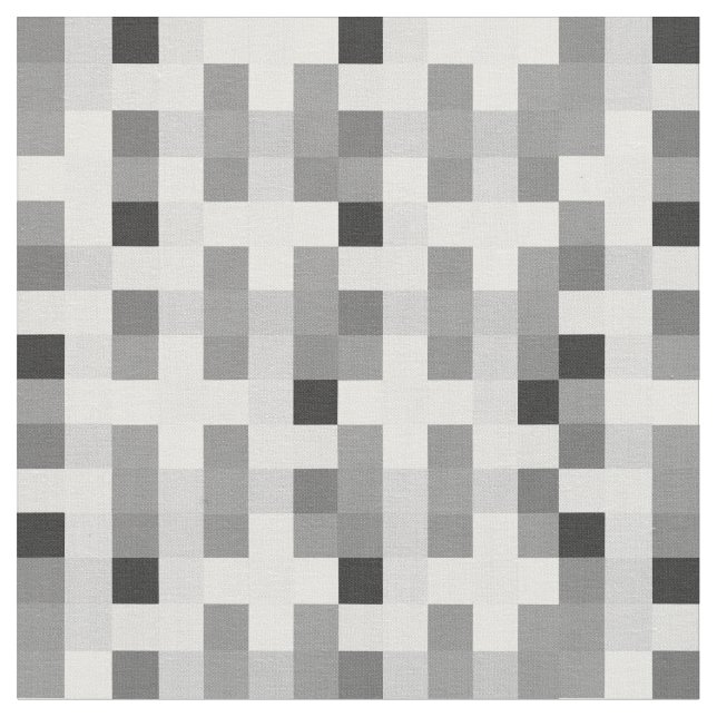 Modern Black white Checkerboard Fabric (Close Up)