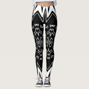 Modern black white classic "Ratti_Creative_Arts"  Leggings