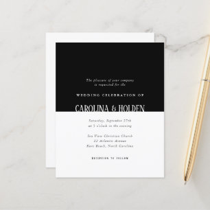 Modern Black & White Colour Block Wedding