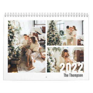 Modern Black White Custom Create your own Photo Calendar