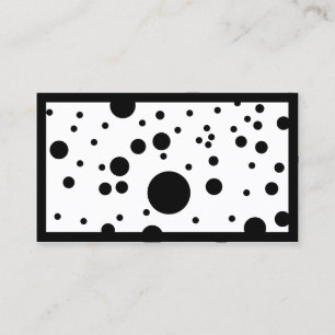 Modern Black & White Dalmatian Spots Business Card