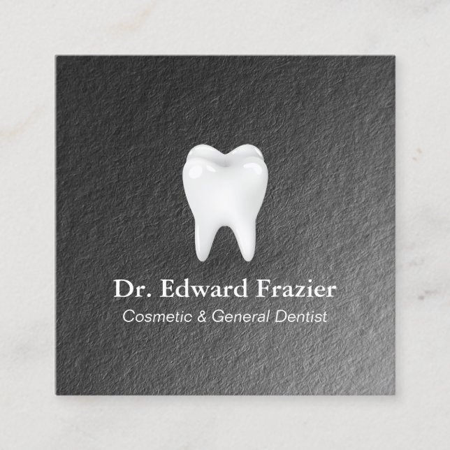 Modern Black White Dental Care Dentist Appointment (Front)