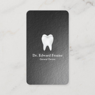 Modern Black White Dental Care Dentist Appointment Card