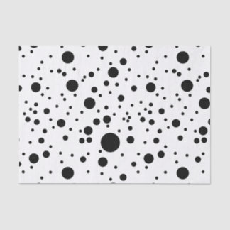 Modern Black & White Dots Tissue Paper