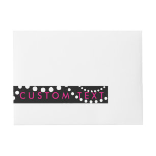 Modern Black & White Dotted Dot Wrap Around Labels