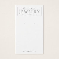 Modern Black White Earring Display Cards