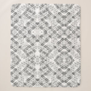 Modern Black & White Floral Geometric Pattern Sherpa Blanket