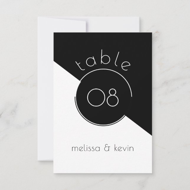 Modern Black & White Geometric Design Invitation (Back)