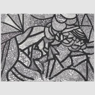 Modern Black & White Geometric Tissue Paper