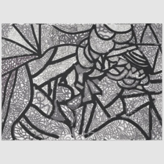 Modern Black & White Geometric Tissue Paper