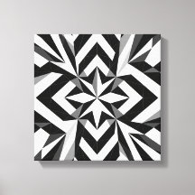 Modern Black & White Geometric Wall Art