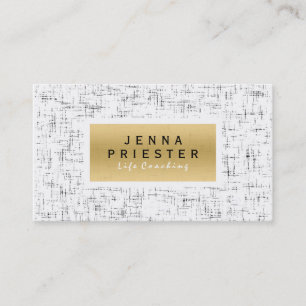 Modern Black, White & Gold Grunge Background Business Card