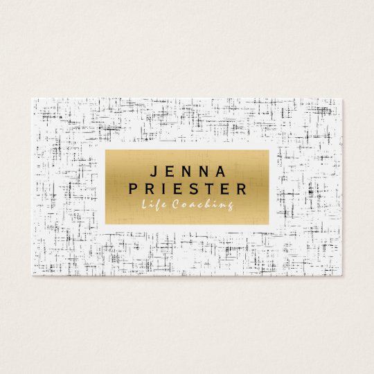 Modern Black, White & Gold Grunge Background Business Card